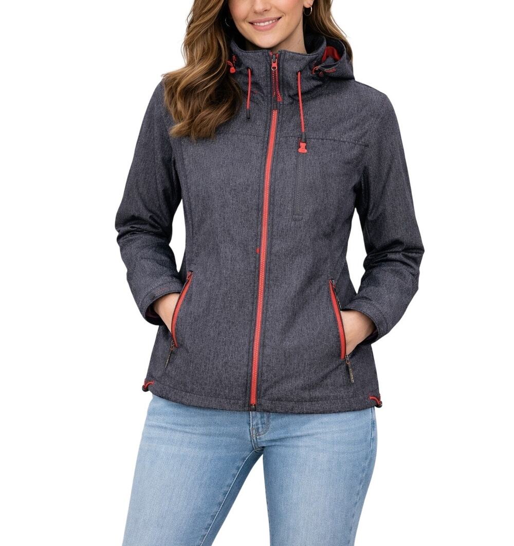 Superdry Windtrekker Japan Full Zip Hooded Jacket Size M Grey Orange‎ Gorpcore